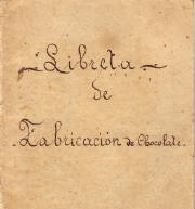  Portada de la LLibreta de la fbrica de xocolata La Cigea on s'indicava  les qantitats i els dies d'elaboraci. Anys 50-60.